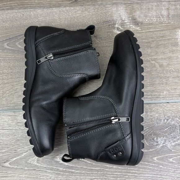 Taos Select Women’s Sz 6 Black Leather Double Side-Zip Pull On Ankle Boots - Picture 9 of 12